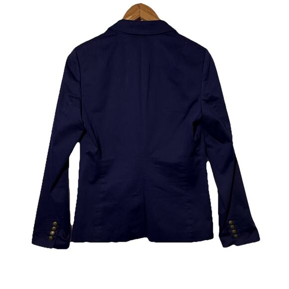 Banana Republic Blazer Jacket Womens 6 Navy Blue Fitted Front Buttons - Picture 9 of 9